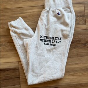RARE Champion Light Gray Joggers - from NCY Met Museum